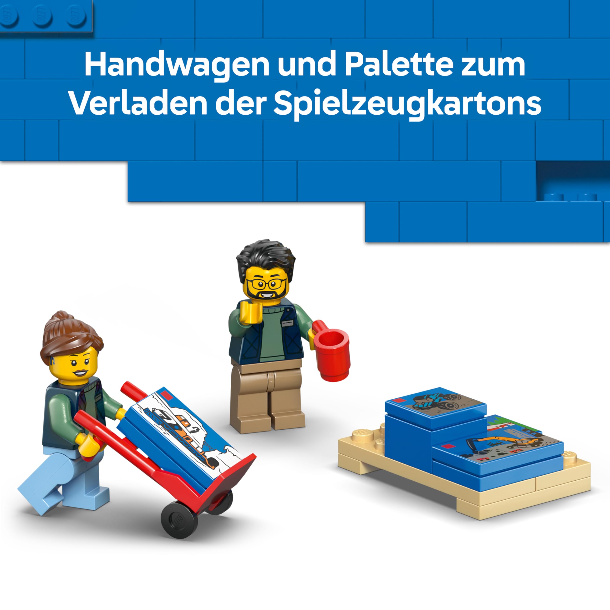 LEGO City: Der LEGO Lieferwagen - Modellbau mit 2 Minifiguren, Transportwagen und Zubehör - Geburtstagsgeschenk für Jungen ab 6 Jahren - 60500 5
