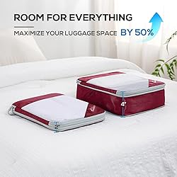 Compression Packing Cubes for Travel, 4 Set Packing