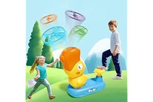 ETPlanet Outdoor Toys for Kids Ages 4-8, Duck Flying Disc Launcher, Summer Outside Yard Activities Toddler Chasing Toy 3 4 5 6 7 Year Old Boys Girl Family Backyard Games Christmas Birthday Gifts