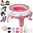 Sentro Knitting Machine, 48 Needles Smart Knitting Crochet Machine with Row Counter for Adults and Beginners, Automatic Circular Weaving Spinning Knitting Loom Machine Kit for Hat,Socks,Scarves,Gloves