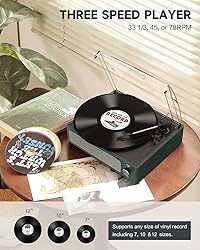 WOCKODER Record Players Turntable for Vinyl with
