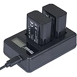 2x NP-FW50 Battery + USB Dual Channel Charger with Exclusive LED Screen for Sony Alpha 7, a7, Alpha 7R, a7R, Alpha 7R II, Alpha a3000, a6000, NEX-3, NEX-3N, NEX-5, NEX-5N, NEX-5R, NEX-5T, NEX-6, NEX-7, NEX-C3, NEX-F3, SLT-A33, SLT-A35, SLT-A37, SLT-A55V, Cyber-shot DSC-RX10 Digital Camera