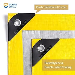 GUARD SHIELD Yellow/Silver Tarp Waterproof 10x12