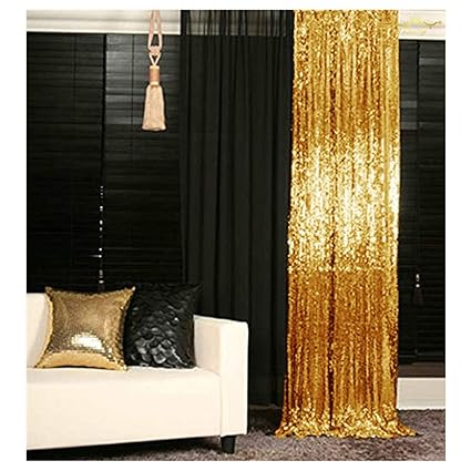 Amazon Com 2ftx7ft Sequin Backdrops Gold Sequin Fabric Wedding