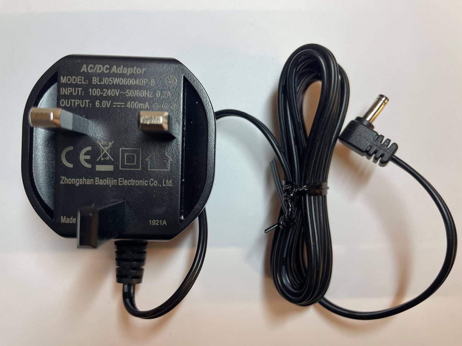 Replacement 6V 400mA Charger for VTech VM320 Baby Monitor Parent Unit