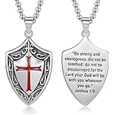 LES OSEWA Cross Necklace for Men Women Sterling Silver Celtic/Crucifix/Jesus/Nail/Jewish/Gothic Cross Pendant Christian Jewelry with Stainless Steel Chain Religious Gift for Mother's Father's Day Christmas
