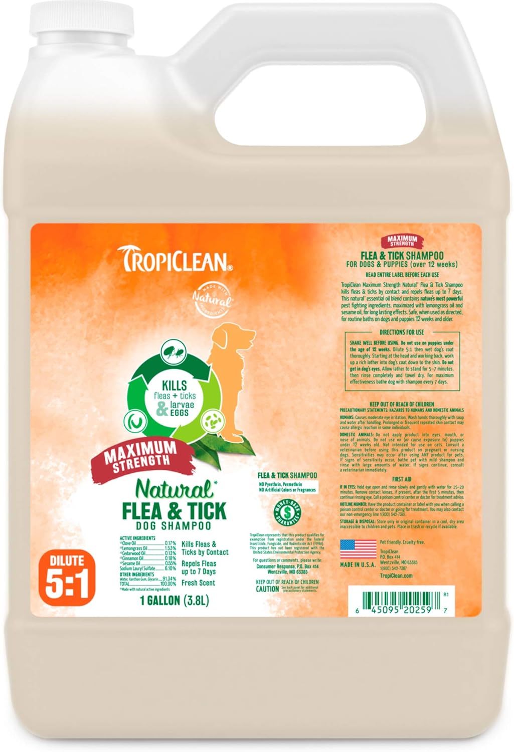 Reviews TropiClean Maximum Strength Flea & Tick Shampoo