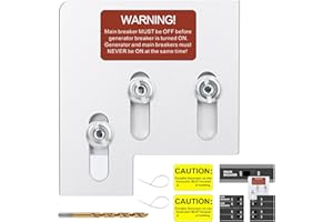 STPCTOU Generator Interlock Kit Compatible with Square D QO or Homeline 150 or 200 Amp Panels. 1 3/8 Inches Spacing Between Main and Generator Breaker,Breaker Interlock Switch for Generator.