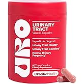 O Positiv URO Urinary Tract Health Supplement for Women, 60 Count (Pack of 1) - Urinary Support Vitamins with Pacran Complete Cranberry Extract, D-Mannose, & Vitamin C - Vegan & Gluten-Free