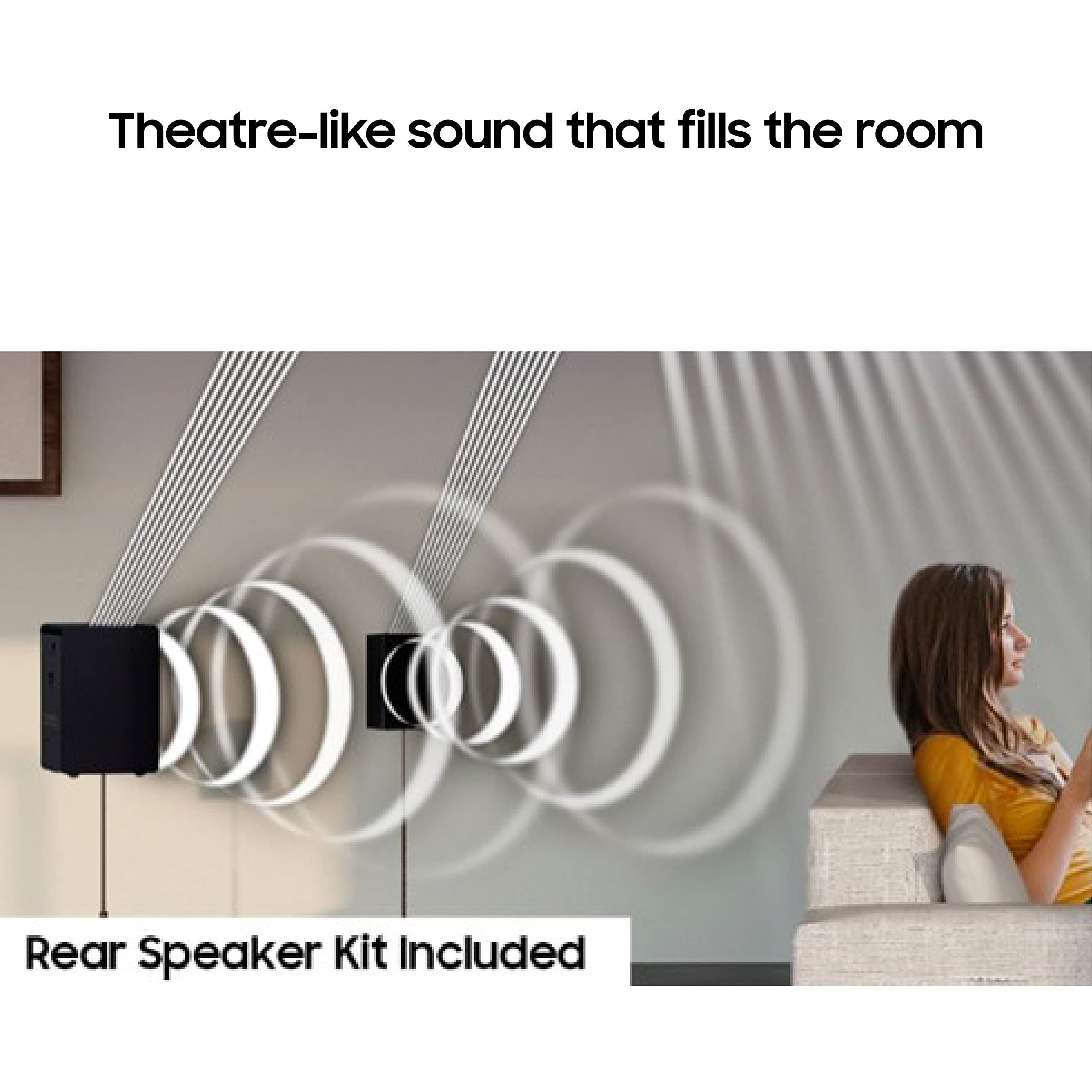 SAMSUNG HW-B57C B-Series 4.1ch Soundbar w/Dolby Audio/DTS Virtual X, Game Mode, Wireless Bluetooth TV Connection, Rear Speaker Kit & Subwoofer Included