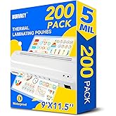 Laminating Sheets, 9 x 11.5 Inches Thermal Laminating Pouches Lamination Sheet Paper for Laminator, Clear, Letter Size, Offic