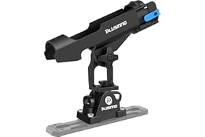 PLUSINNO 2 in 1 Fishing Rod Holders for Boat, Kayak Fishing Rod Holder, Fishing Pole Holders for Track Mount/Deck Mount, Fish
