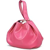 Women's Clutch Soft Vegan Leather Hobo Top Handle Bag Small Tote Purse