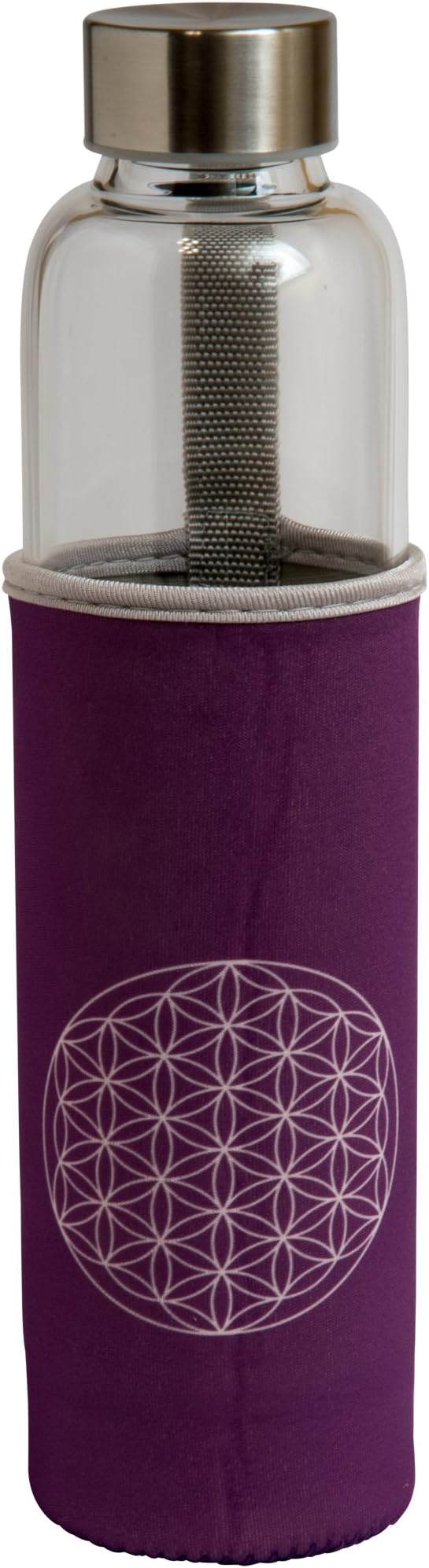 Crystal Water Bottle Neoprene Sleeve - Flower of Life - 5 Colors