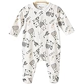 Minicoco Baby Cotton-Blend Velvet Footie, ong Sleeved Footed Jumpsuit, Soft Warm Baby Outfit for 0–12 Months Infants