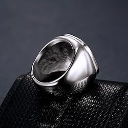MIVEIVIA Masonic AG Symbol Square Rings for Men