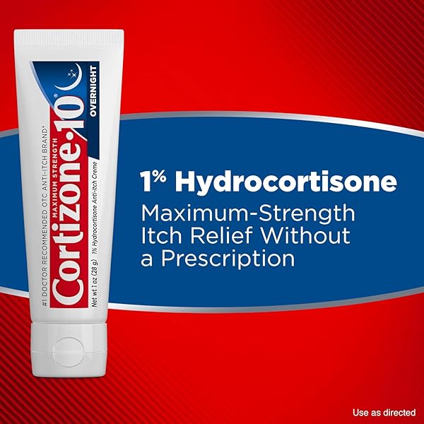 CORTIZONE 10 MAXIMUM STRENGTH OVERNIGHT ANTI-ITCH CREAM, 1% HYDROCORTISONE CREME, LAVENDER SCENT, 1 OZ.