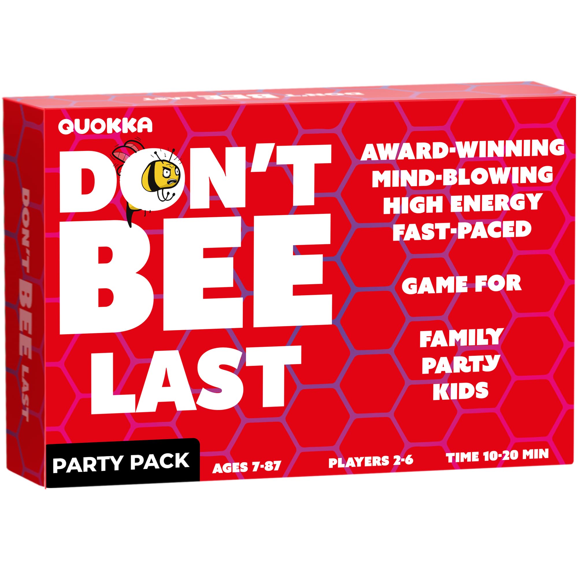 QUOKKA Board Games for Kids 8-12, Family Games for Kids and Adults - Don't Bee Last Party Pack Card Game Ages 6+ - Fast Paced 2-6 Players Easy to Learn - Perfect for Board Games for Family Night — image 1