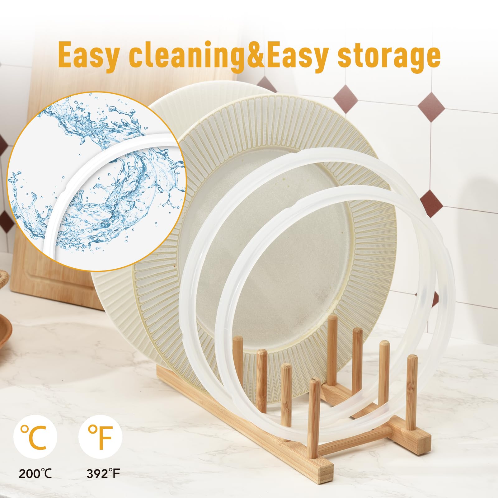 Silicone Sealing Ring for InstaPot Sealing ring for 6qt/5qt - Perfect Fit for Duo50, Duo60, Lux50, Lux60, Smart 60, Ultra 6, CSG60, CSG50 Pressure Cookers - Insta Pot Accessories
