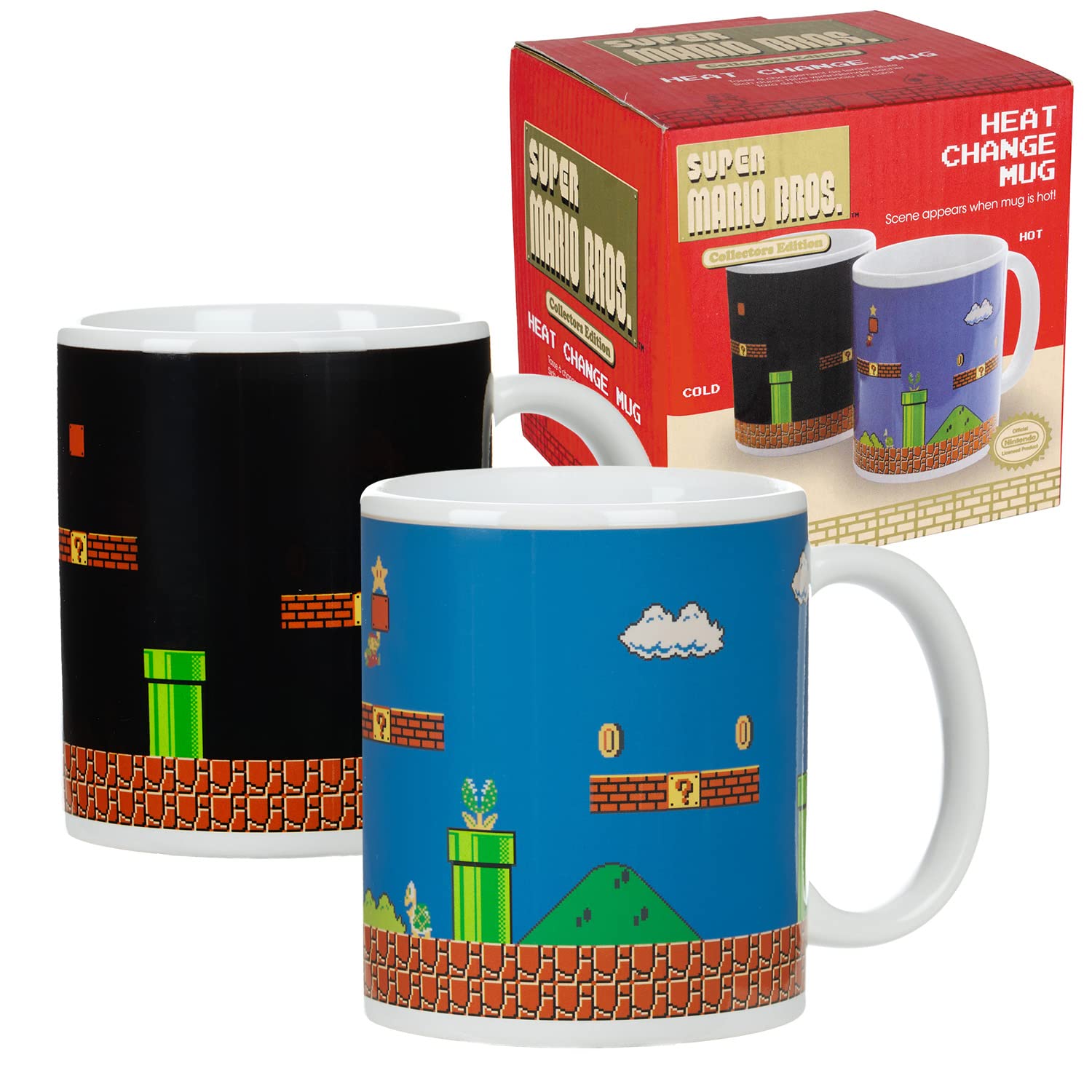 Paladone Super Mario Brothers Heat Changing Ceramic Coffee Mug - Collectors Edition