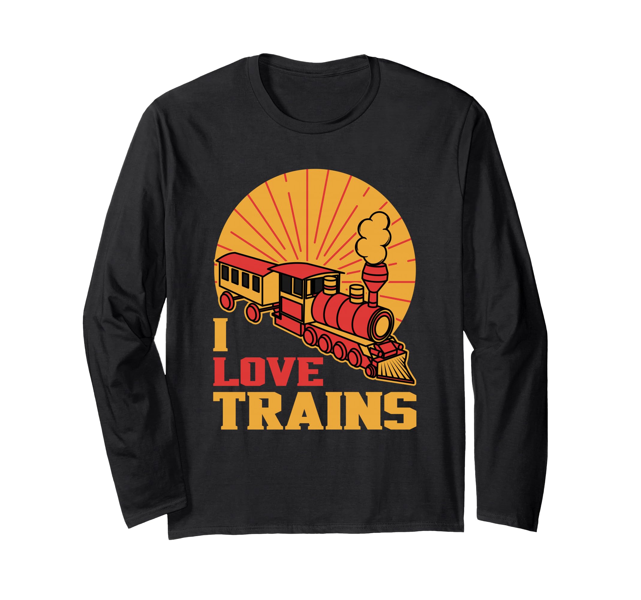 I Love Trains Long Sleeve T-Shirt