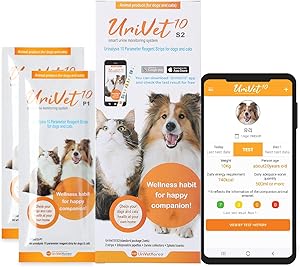 UriVet10-S2(Standard Package 2sets), Home Mobile Checkup Urinalysis Test Strips Kit Health Wellness Care for Dogs & Cats