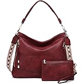 RAVUO Hobo Bag Fashion Women Handbags and Wallet Set Ladies Chic Crossbody Shoulder Purse W Gutair Strap