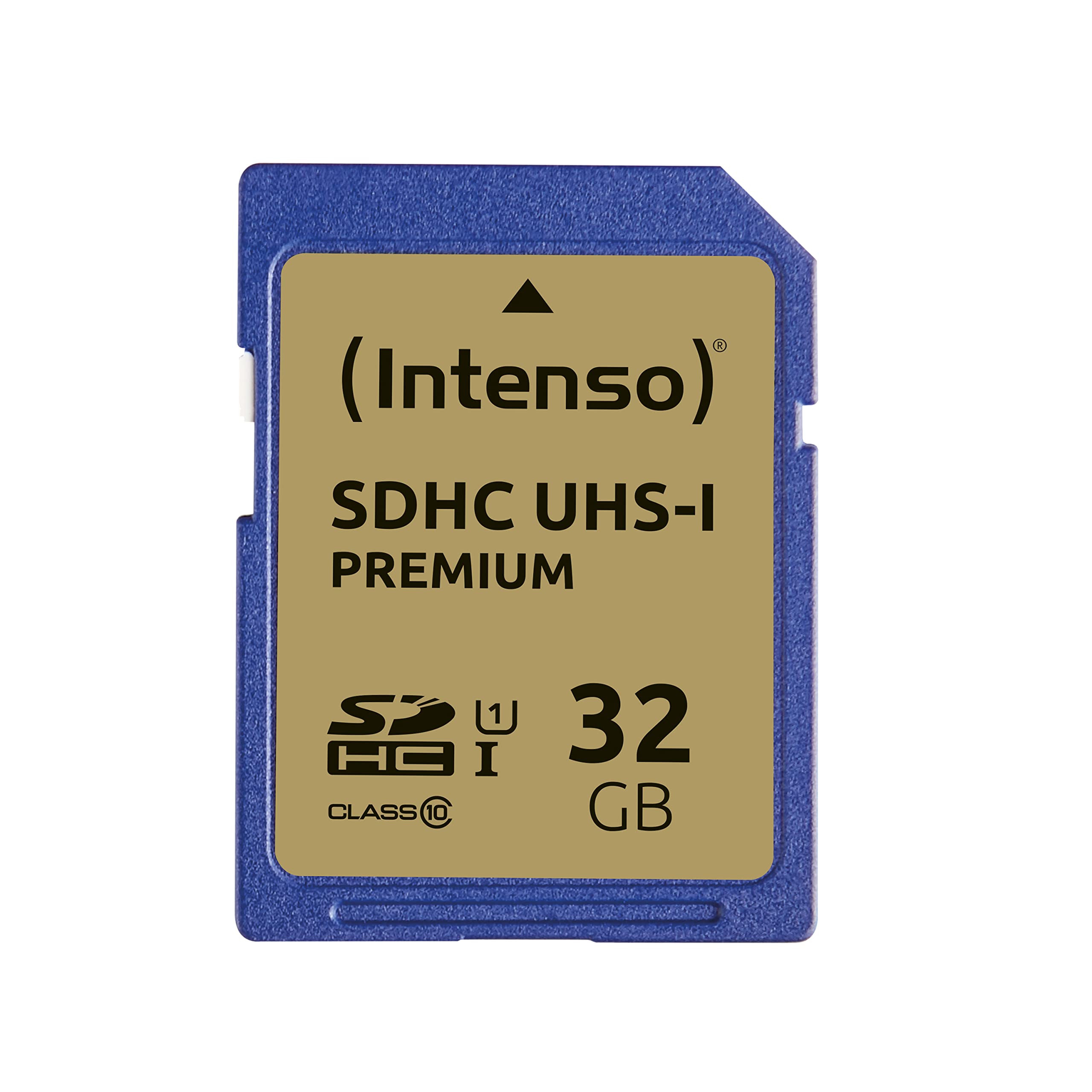 Intenso Premium SDHC Memory Card, Class 10 UHS-I, 32 GB, Blue