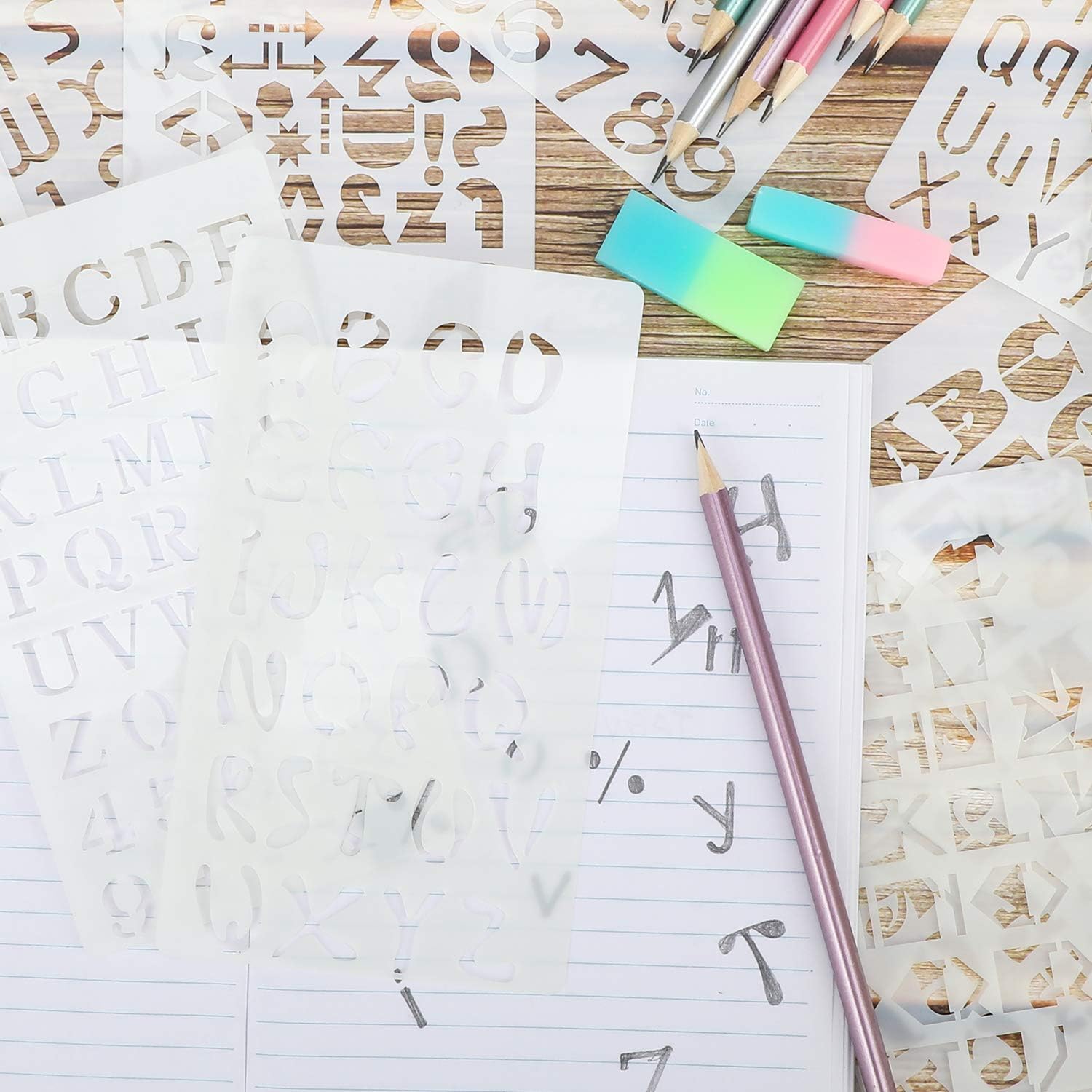 Qpout 20Pack Letter and Number Stencils - Image 5