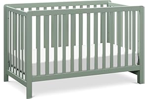 Carter's by DaVinci Colby 4-in-1 Baby Crib Convertible to Toddler Bed, Daybed, Full-Size Bed - Durable - GREENGUARD Gold Certified - 4 Adjustable Heights, Conversion Kit Sold Separately - Light Sage
