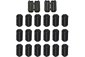 Didamx 20Pcs 7mm Black Clip-on Ferrite Ring Core RFI EMI Noise Suppressor Anti-Interference Cable Clip for HDMI USB Cable Video Cable Power Cord