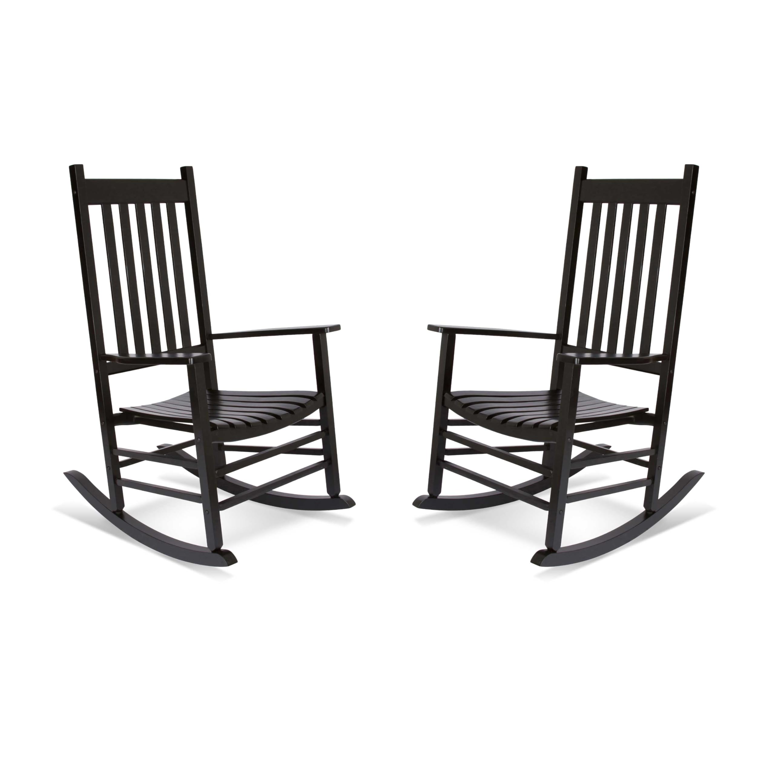 Photo 1 of Shine Company Vermont Porch Rockers – Black (Set of 2)