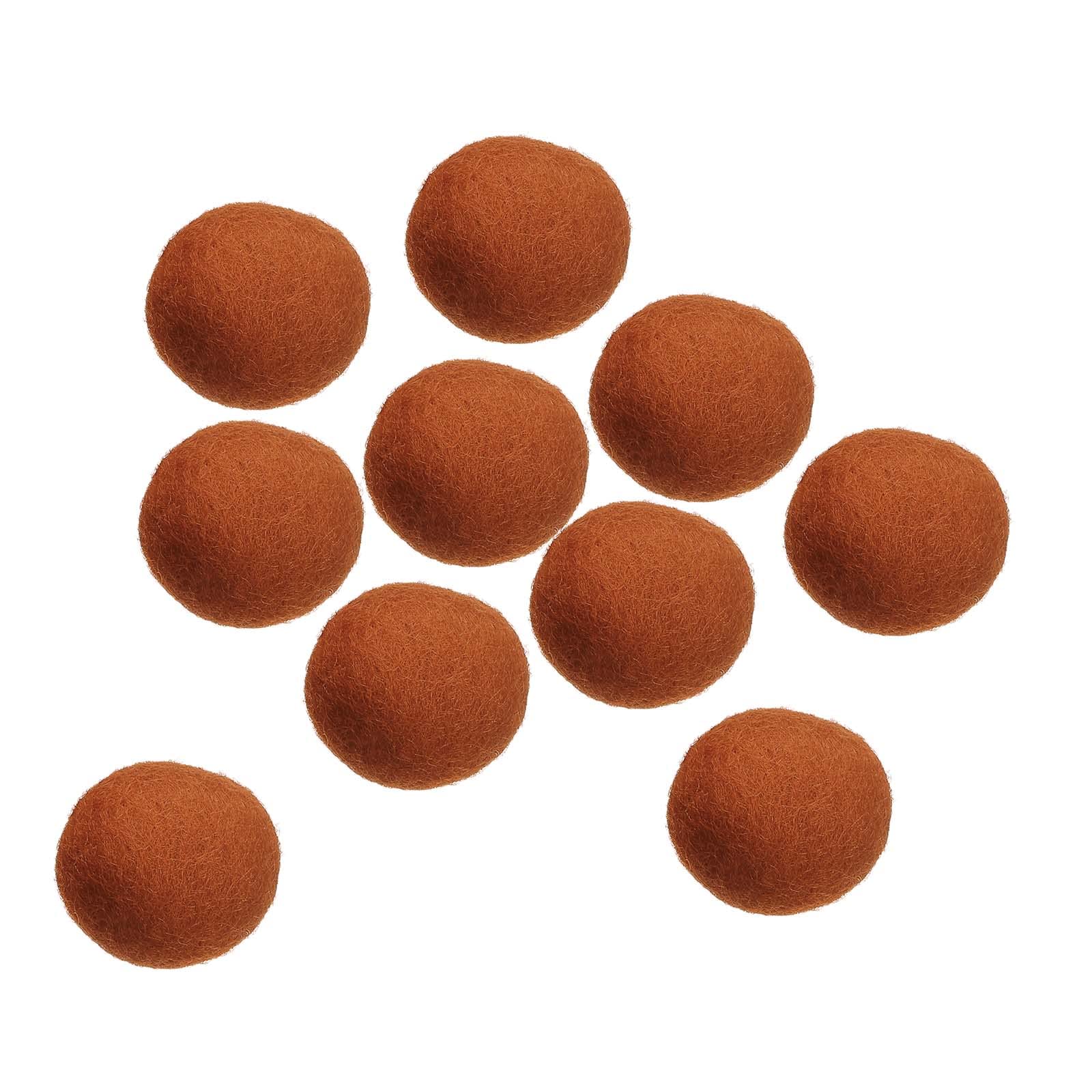PATIKIL Wool Felt Balls Beads Wool Felting Pom 3cm 30mm Dark Brown for Home Crafts Handcrafts Project DIY Pack of 10