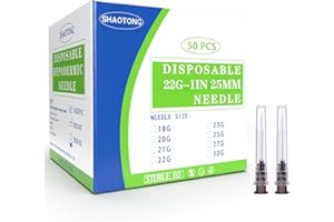 ATSUHUT Disposable needles (22G-1Inch-50Pack)