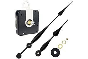 ANGFLY Long Shaft Clock Replacement Movement Quartz DIY Wall Clock Movement Mechanism with 305 mm/ 12 Inch Long Spade Hands,Total Shaft Length 23/32 inch