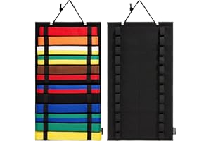 CurcKua Karate Belt Display Rack - Organizes 12 Belts, 25x14'' Felt Martial Arts Belt Display - Hanging Taekwondo Belt Displa