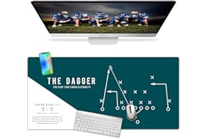 Large Philadelphia Desk Mat for Desktop – XL Desk Pad Mat with Smooth Surface, Green Football Theme Office Decor, Man Cave Ac