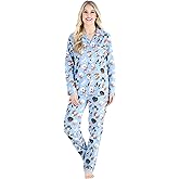 PajamaMania Women's Cotton Flannel Long Sleeve Button-Down Pajamas PJ Set