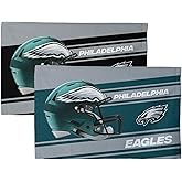Northwest NFL Philadelphia Eagles 2-Pack Fan Towel Set, 16" x 25" Each, Swipe, Team Colors