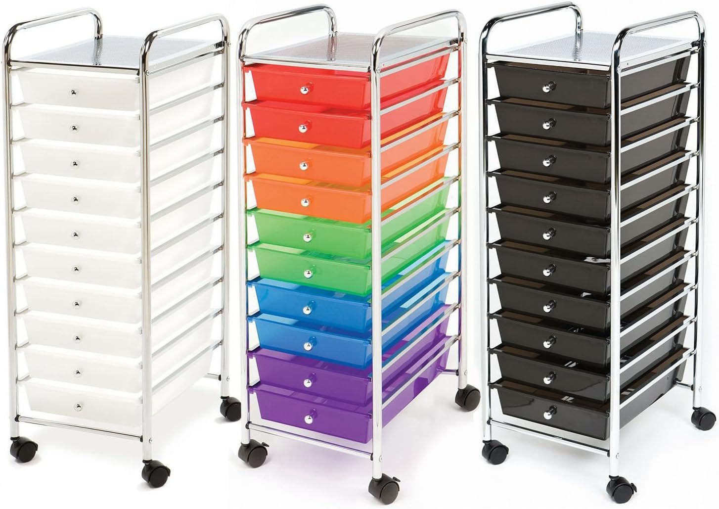 Amazon Com Seville Classics 10 Drawer Organizer Cart Multi Color