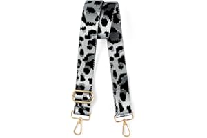 OTCO Purse Straps Replacement Crossbody Straps for Purses,Black Silver Leopard Belts for Women,Purse Strap Extender,Guitar Shoulder Strap for Bags Handbags, Luggage Backpack Replacement Straps for Women