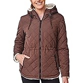 Free Country Women’s Reversible Winter Coat Puffer Jacket with Sherpa Lining Water & Wind Resistant Insulated-Switch It Up
