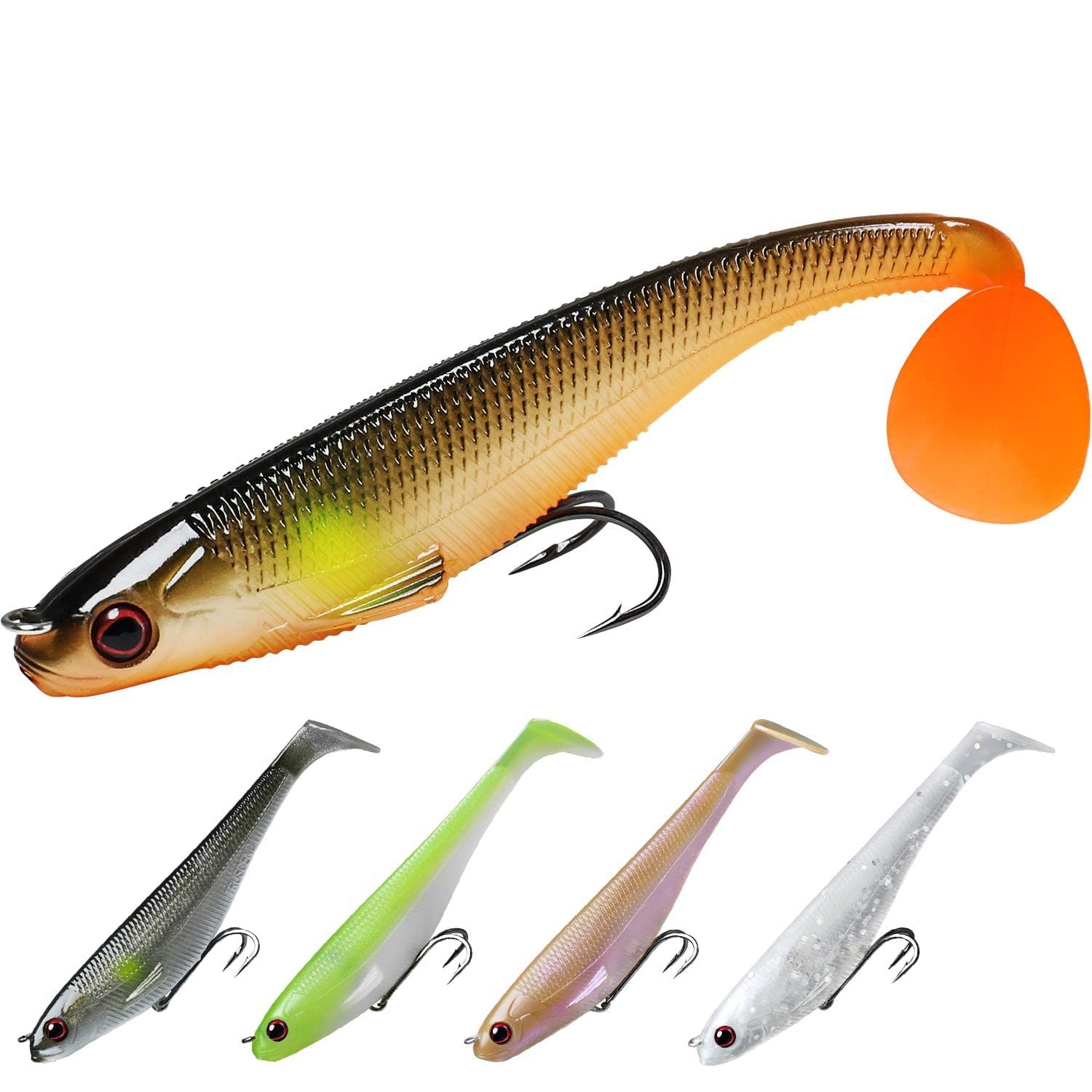TRUSCEND Power Soft Fishing Lures Pre-Rigged BKK