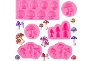 FMOACEN Mushroom Chocolate Molds, Mushroom Shaped Silicone Molds, Cute Mushroom Candy Vegetable Fondant Molds, Mushroom Themed Cake Candy Chocolate Polymer Clay, Gummy, Crafting Projects, Cupcake Topper Decor
