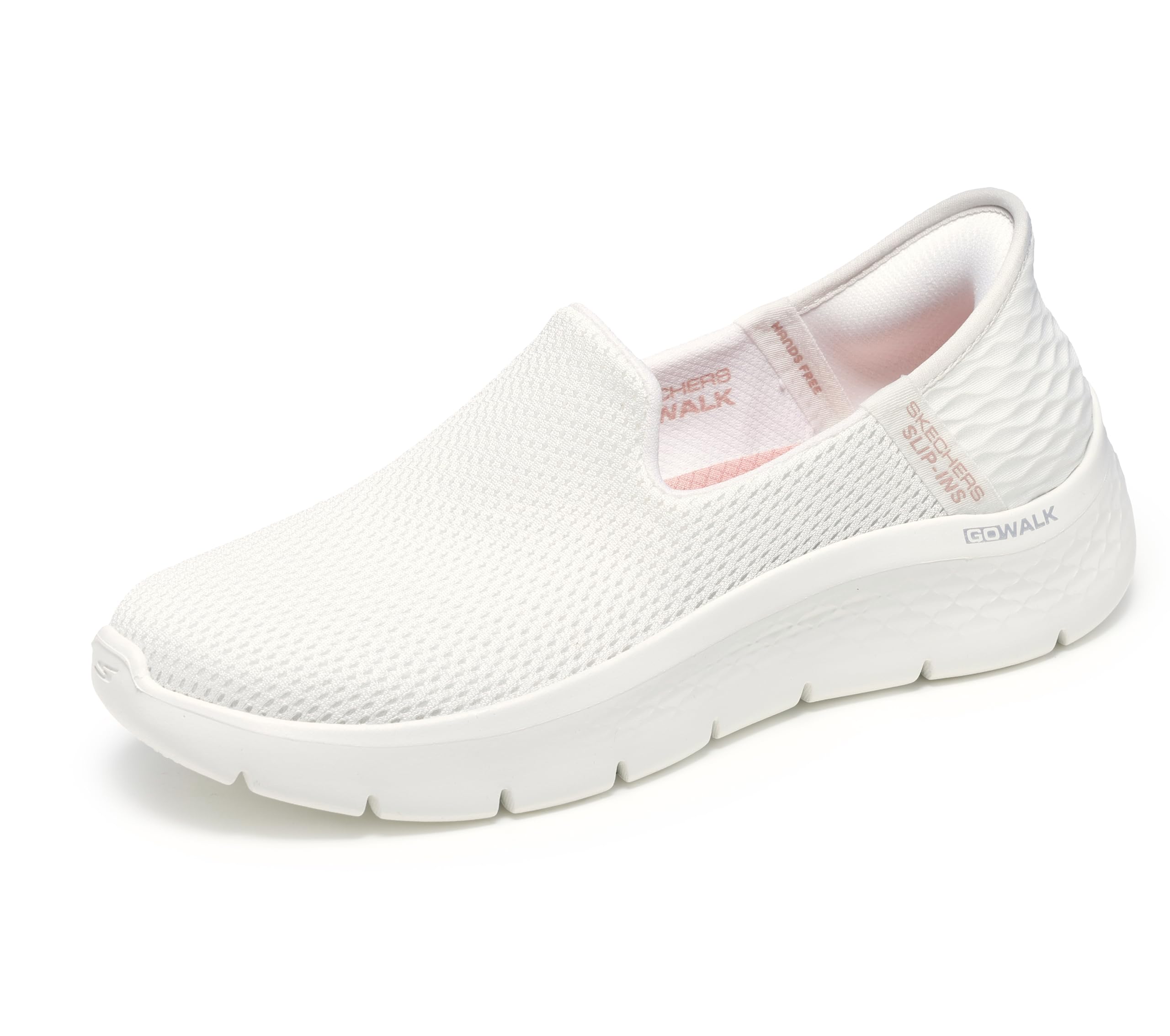 Skechers Women's Hands Free Slip-Ins Go Walk Flex-Relish Sneaker, Off-White, 5 Wide US Image