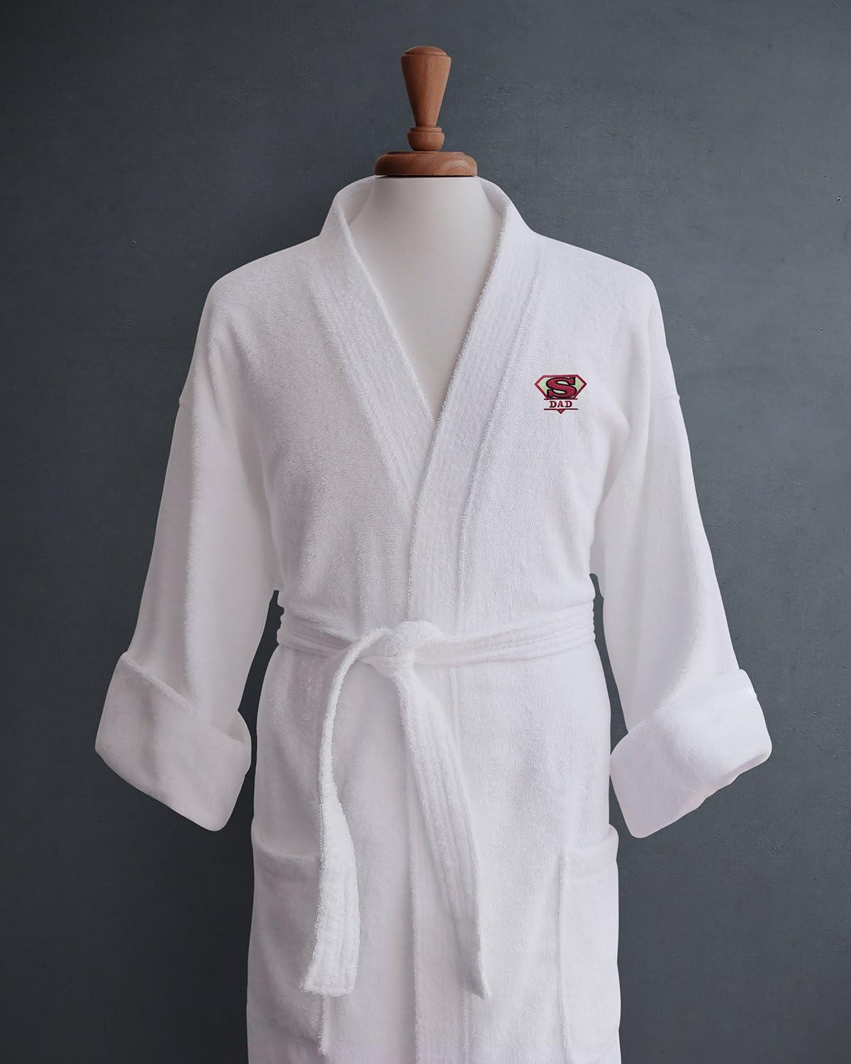 Men's Terry Cloth Bathrobe - 100% Egyptian Cotton - One Size Fits Most