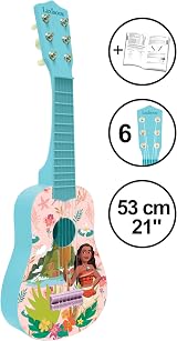 Lexibook Disney Moana My First Guitar 6 Nylon Strings 53 cm Pink Blue K200VN view 2