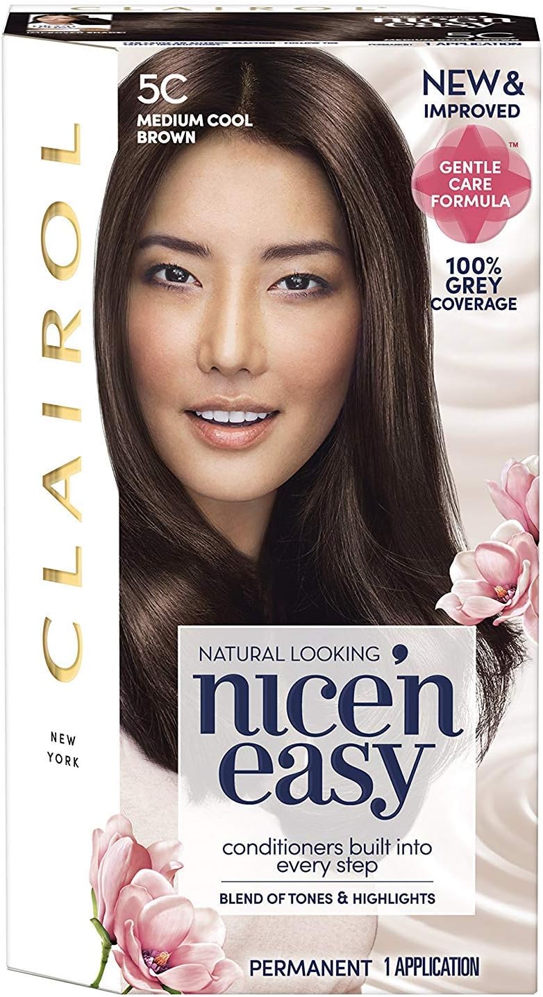 Clairol Nice N Easy Creme Natural Looking Permanent Hair Dye 5c