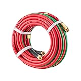 Happybuy Oxygen Acetylene Hose, 1/4-Inch x 25FT Oxy