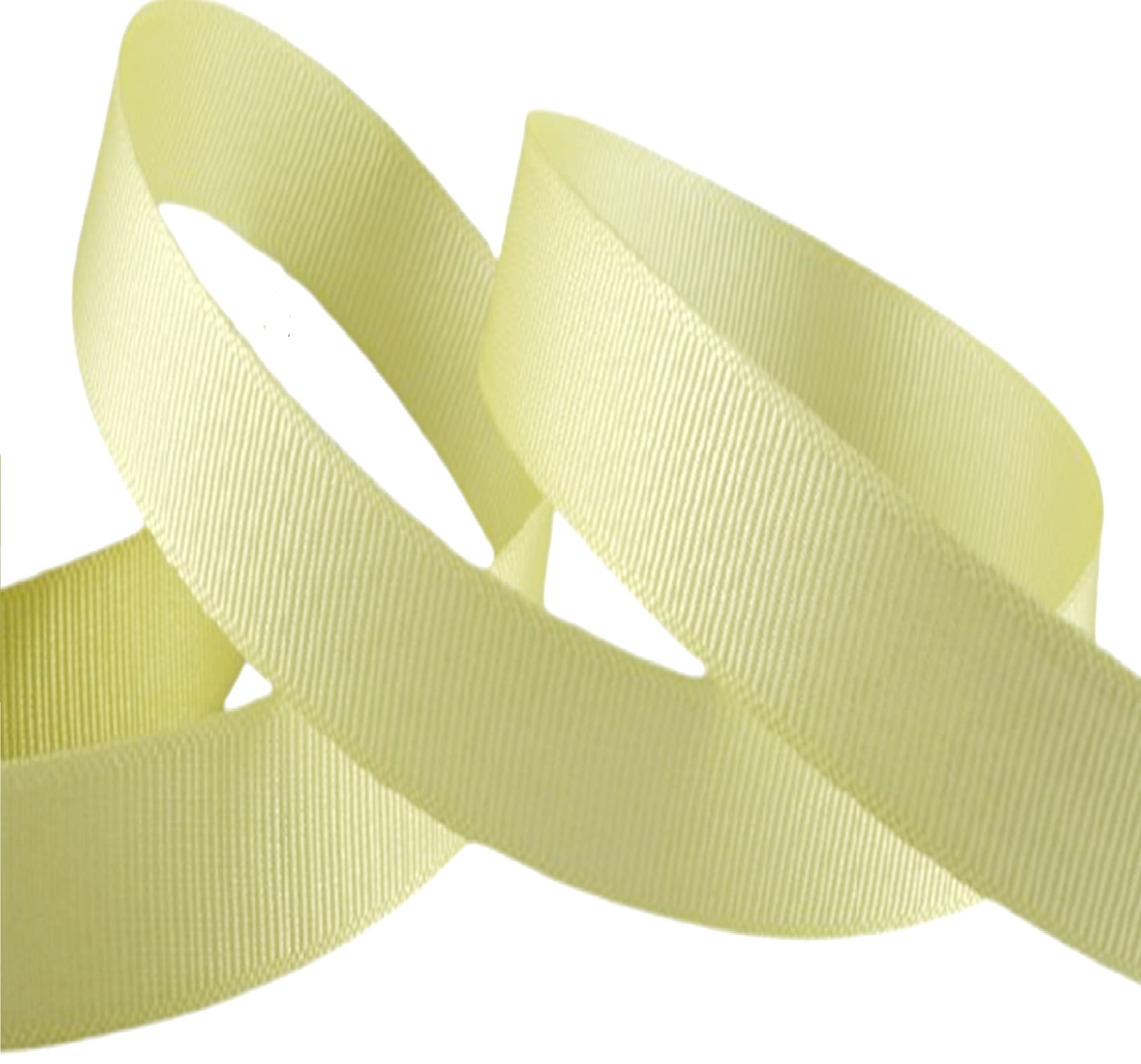 Grosgrain Ribbon 46Meters / 50 Yards s (Light Yellow), Double Sided, Crafts, Gifts Wrap, Decoration, Cloth, Party, Sew, Events… — image 1